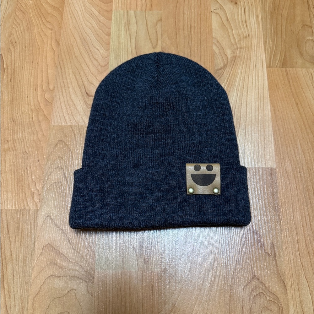 Richardson beanie leather Smile face Tag hat